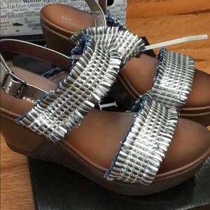 Wanted Wedge Sandals NWT